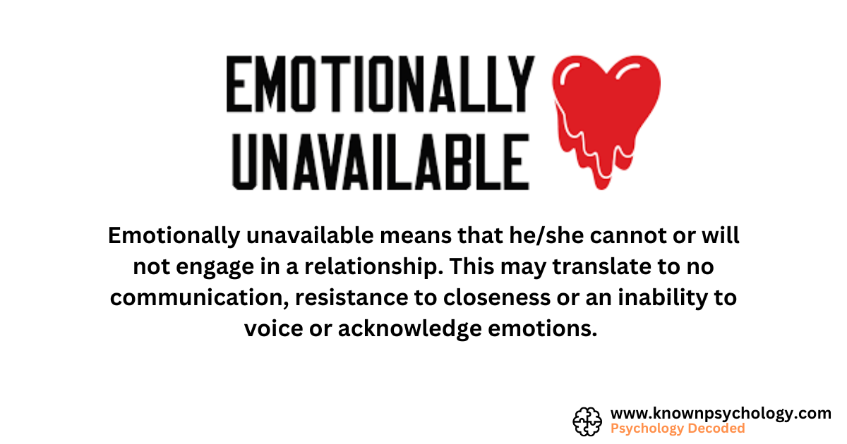 What Does Emotionally Unavailable Mean?