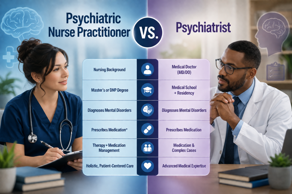 Difference between Psychiatric Nurse Practitioner and Psychiatrist